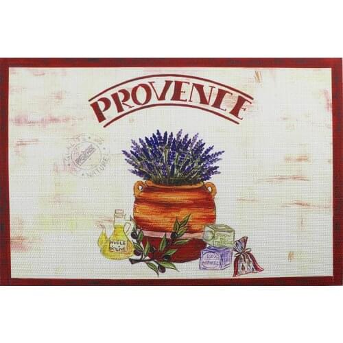 JANKNG 6Pcs PVC Placemats Pastoral landscape Table Decorative Mats Waterproof Oil-proof Table Mats Kitchen Non-slip Dinning Mats