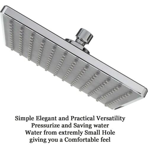 Square 20*20cm ABS Bathroom Shower heads 8 inch Rainfall Shower Head Rain Shower Chrome Finish