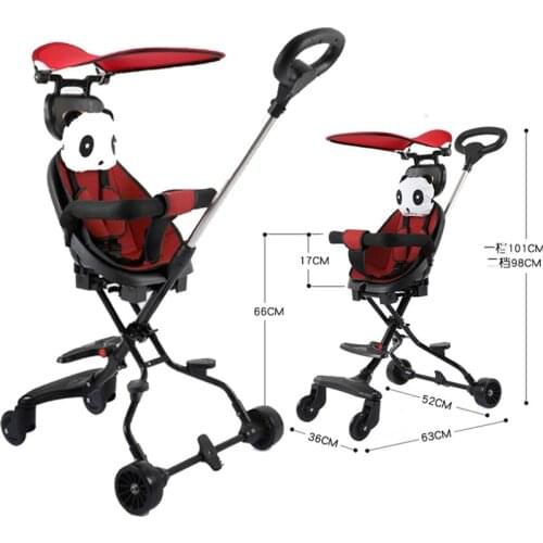 Lightweight Baby Stroller Reversible Baby Trolley with Umbrella Sunshade Travel Baby Pram Infant Baby Pushchair Wheelchair 6M-4Y