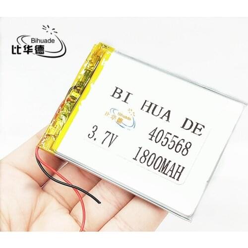 Li-Po Newest 405568 Lithium Polymer Battery 3.7V 1800 mAh Li ion Rechargeable Accumulator For Mobile Power Bank DIY E-book