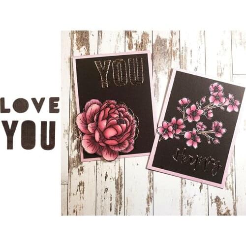 Love You Metal Cutting Dies Stencils for DIY Scrapbooking Album Stamp Card Embossing New 2019 Die Cut