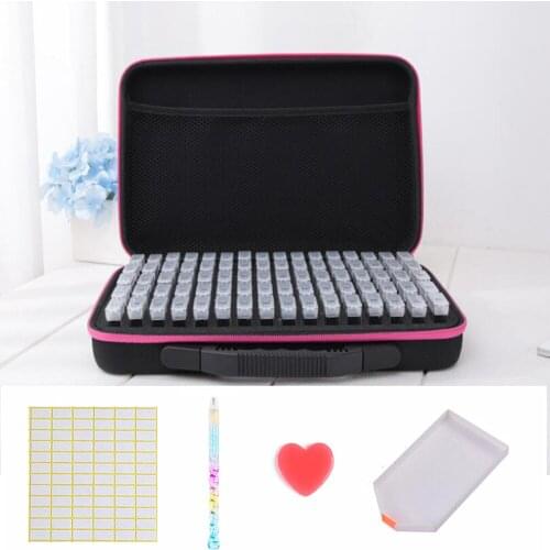 New Diamond Painting Accessories Carry Case Container Storage Box 80 Bottles diamant painting Hand Bag Tools Kit