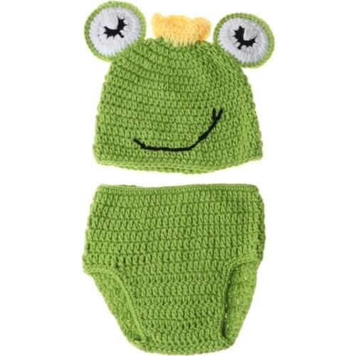 Newborn Clothes Girl Boy Crochet Knit Costume Photography Prop Outfits Baby Cap K1KC