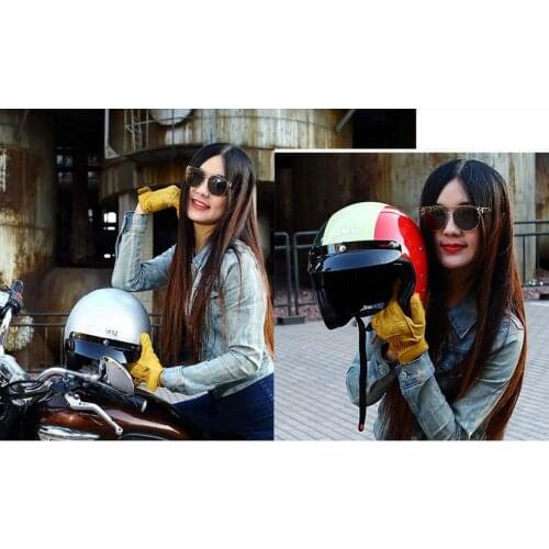 Superior Goatskin Pink Driving Gloves Female Breathable Softable Leather Warm Lady Motorcycle Gloves Women Free Shipping