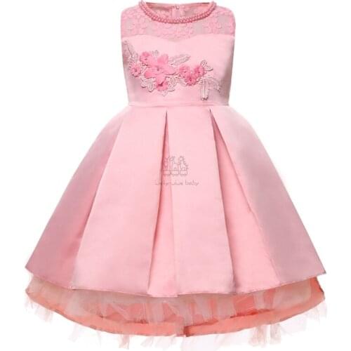 Girls Dress Elegant Flowers Princess Dress Kids Dresses For Girls Costume Wedding Party Ball Gown Children Clothing vestidos