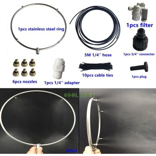 S162 Outdoor cooling fan misting kits with mist nozzle water cooler fan high quality stainless steel fan motor for air cooler