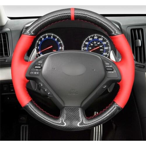 DIY Hand-stitched Customization Anti-Slip Wear-Resistant Steering Wheel Cover For Nissan Skyline Car Interior Decoration