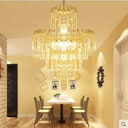 Modern golden chandelier round living room lamp personalized dining chandelier restaurant lamps bedroom stairs lighting fixture