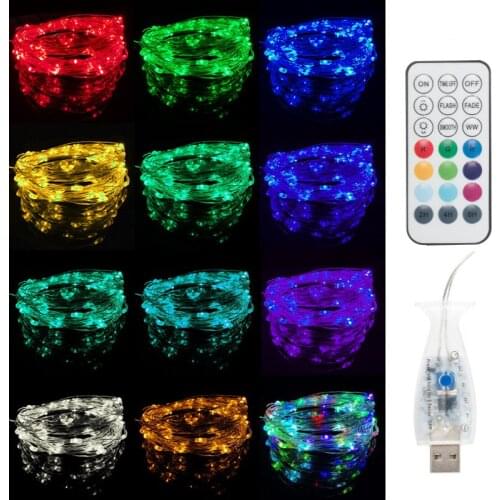 RXUNS 5M/10M USB LED String Light Bluetooth-Compatible App Control Waterproof Outdoor Fairy Lights for Christmas Tree Decoration
