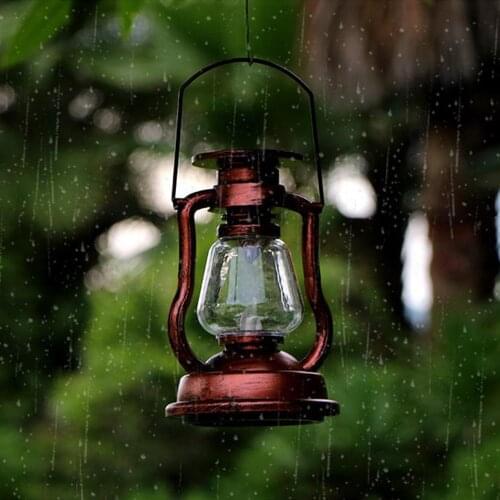 Solar LED Candle Camping Light Outdoor Garden Lantern Flickering Flame LED Hanging Oil Lamp Waterproof For Street Vintage Decor
