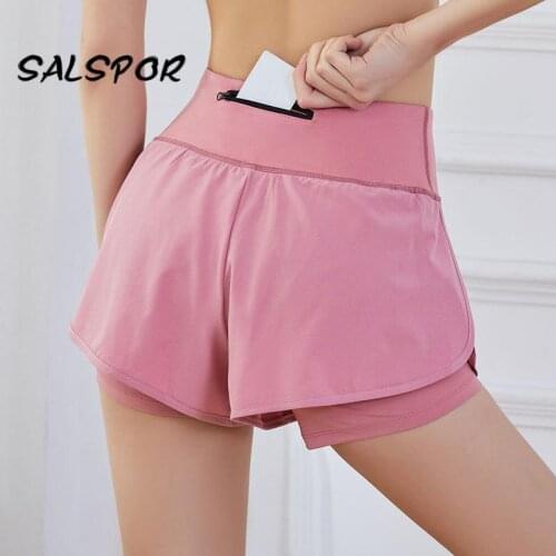 SVOKOR Sport Shorts Women Pockets Plus Size Gym Booty Push Up Short Workout Pants Woman Fitness Anti-Glare Shorts High Waist 2XL