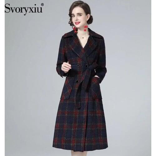 SVORYXIU Women's Plaid Coats