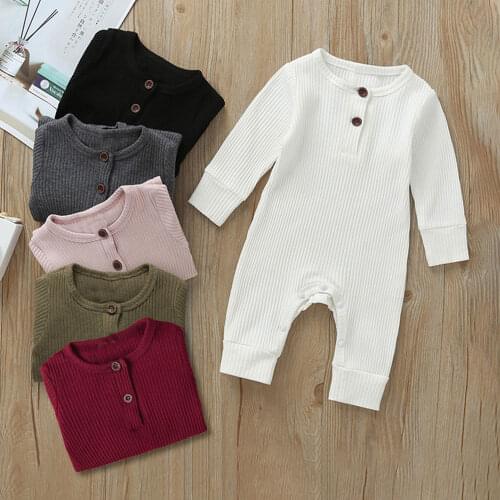 PatPat Baby Boy / Girl Cotton Knitted Style Solid Cardigan Long-sleeve Jumpsuit