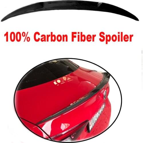 Rear Trunk high quality Carbon Fiber black color spoilers For Alfa Romeo Giulia 2015 to 2019 wings Spoiler Quadrifoglio Style
