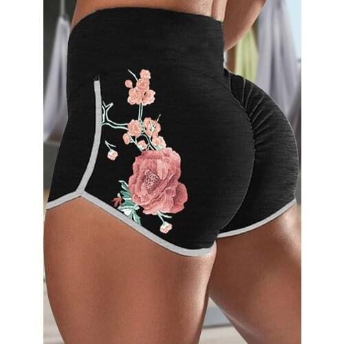 Women Sports Bike Cycling Shorts Short Leggings Print Stretch Butt Lifting Yoga Shorts Fitness Jogging Workout Shorts