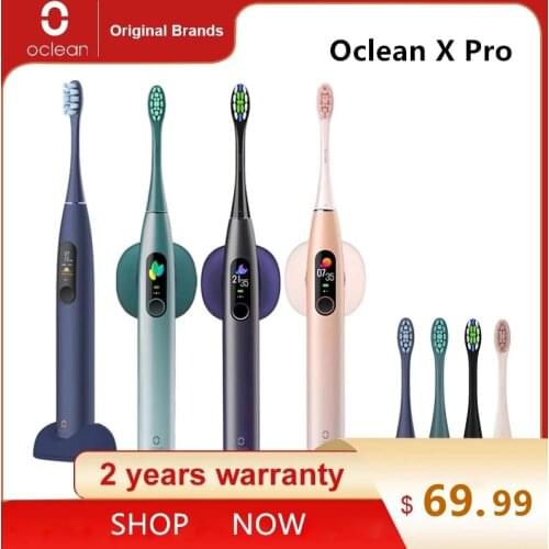 Global Version Oclean X Pro Sonic Electric Toothbrush Adult IPX7 2-In-1 Charger Holder Color Touch Screen Toothbrush Fast Charge