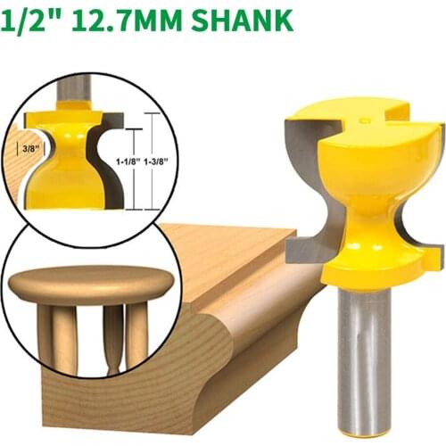 1PC 1/2" 12.7MM Shank Milling Cutter Wood Carving Window Sill Stool Molding & Door Pull Edge Router Bit C3 Carbide Tipped Wood