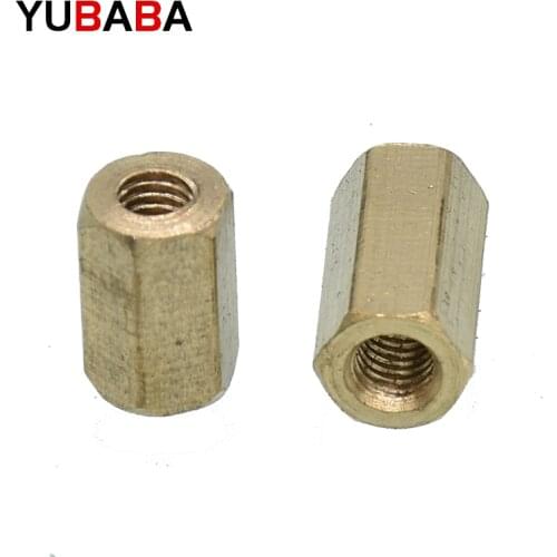 20PCS/LOT M3 Copper Hexagon double pass pillars Female Hexagonal Brass PCB Standoffs Spacers Nuts M3*(5/6/8/10/12/15//18/20)mm