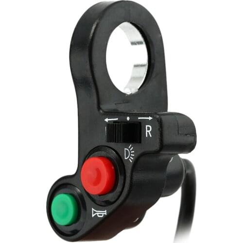 3 in 1 Headlight/Turn Signal Light/Horn ON-OFF Switch 2.2cm Diameter Handlebar DIY Button Accessory for Motorcycle Scooter ATV
