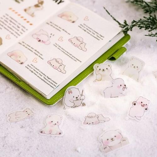 40 Pcs/Set Cute Cat Rabbit Pet Series Sticker Decorative Mobile Stickers Scrapbooking DIY Craft Stickers