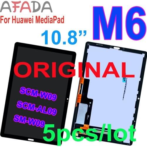 5pcs Original 10.8'' Tablet LCD For Huawei MediaPad M6 10.8 SCM-W09 SCM-AL09 SM-W09 LCD Display Touch Screen Digitizer Assembly