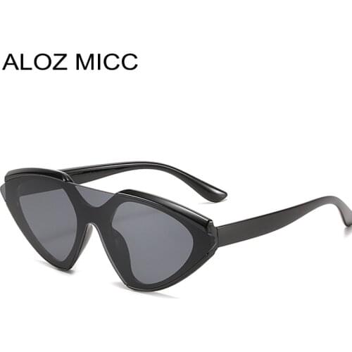 ALOZ MICC Fashion Rimless Sunglasses Women Black Vintage Cat eye Sunglasses Female Retro Shades UV400 Eyewear Glasses Oculos C28