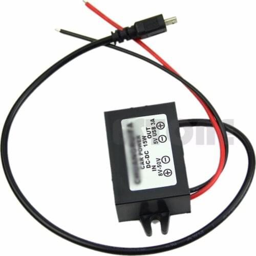 Supply Power Converter DC DC Module 8-50V to 5V Micro USB OUTPUT 12V/24V to 5V L15