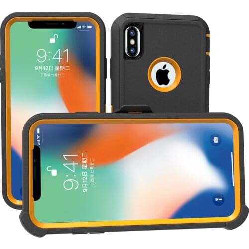 Armor Shockproof Defender Phone Case For iphone X XS XR XSMAX Hard PC+TPU Back Cover For iphone 6 7 8 plus 11 12 Pro Max mini
