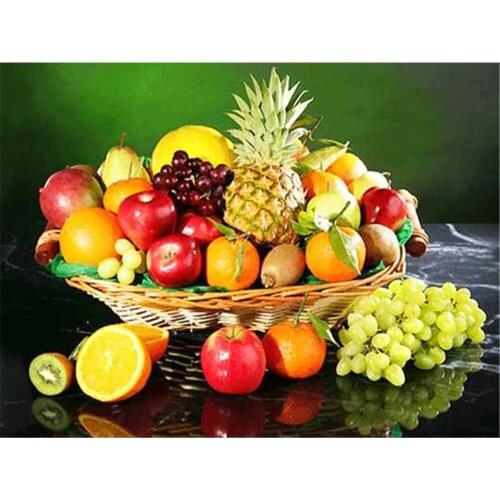 Fruit DIY 11CT Cross Stitch Embroidery Kits Craft Needlework Set Cotton Thread Printed Canvas Home Decoration Sell