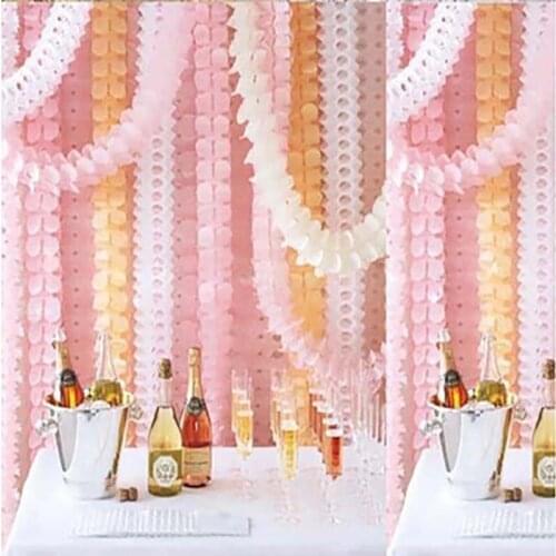 3.6meter Solid Color Garlands Clover Paperboard Garlands Birthday Curtain Wedding Party Home Decoration Bunting Paper Garland