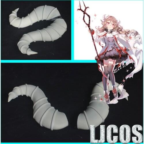 Anime Game Arknights Eyjafjalla Horn Headdress Cosplay Costume Headwear Hair Clips Hairpin Props Halloween Carnival Accessories