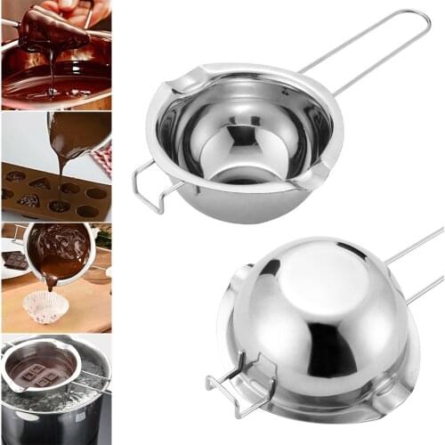 Stainless Steel Long Handle Wax Melting Pot DIY Scented Candle Soap Chocolate Butter Melting Pot Handmade Soap Chocolate Tools