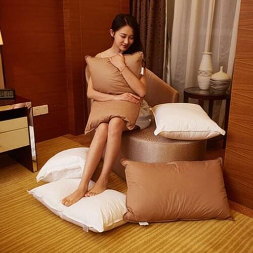 Goose Down Pillow High-grade Five Star Hotel Feather Pillow Adult Orthopedic Neck Pillows With 100% Cotton Cover