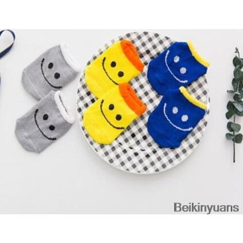 Cotton baby socks spring and autumn warm newborn boys and girls socks floor wear non - slip plastic floor socks