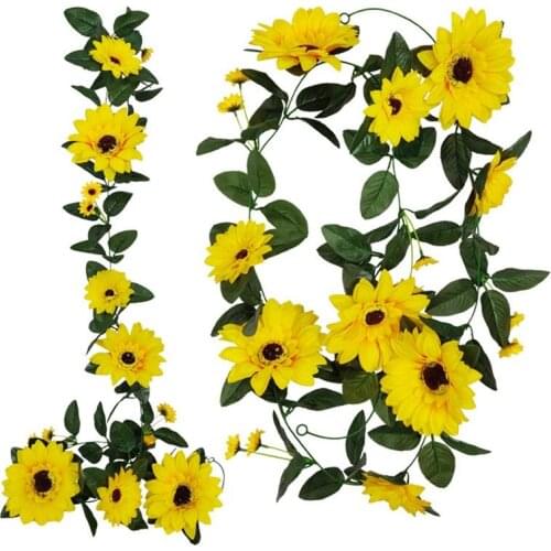 Artificial Sunflower Vine String For Flower Arrangem Plant Wall Wedding Party Arch Home Garden Hotal Decorative