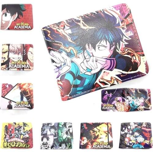 Anime My Hero Academia Deku Wallet Fashion Student Mens PU Leather Coin Purse Cosplay Short Wallets Gift