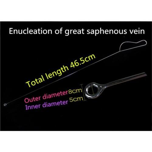 JZ medical surgical instrument 304 stainless steel Great saphenous vein stripper Vascular dredger Venous dredging rod round head
