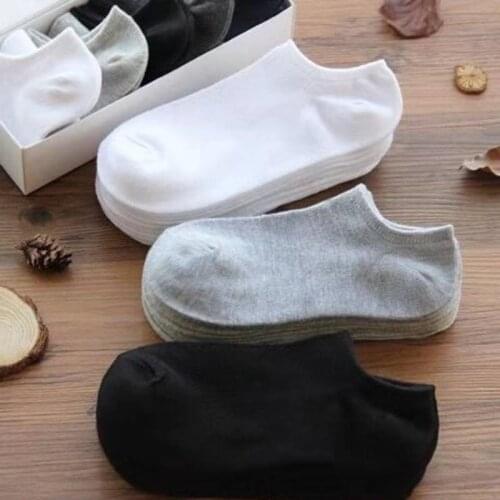 5Pair/lot Fashion Happy Men Boat Socks Summer Autumn Non-slip Silicone Invisible Cotton Socks Male Ankle Sock slippers Meia