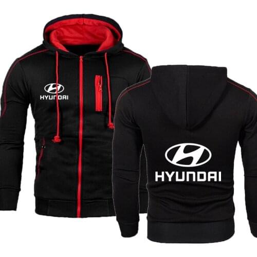 2021 New Fashion Spring Autumn Men jacket Hyundai Motor Car Logo Print cotton Men Hoodie Casual Men hoodie jackets