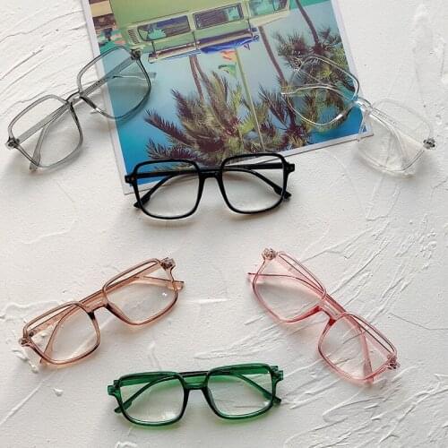 2020 New Vintage Boys Girls Childrens Square Eyeglasses Anti-blue Light Eye Glasses Classic Retro Kids Computer Glasses Frame