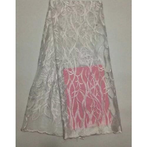 New lowest Green factory white french net lace with stones tulle beautiful African lace fabric clothing material