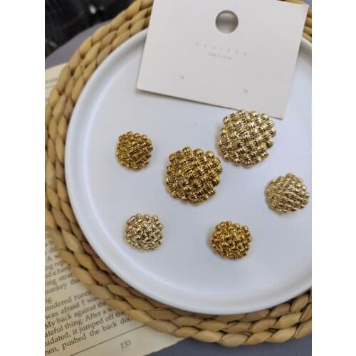 10pcs golden gold metal buttons garment coat sewing accessories buttons for clothing craftsbutton