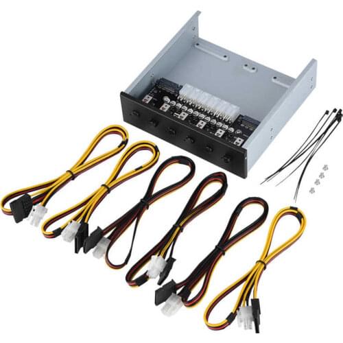 HDD Power Control Switch Hard Drive Selector SATA Drive Switcher 6 self-locking switches For Desktop PC Computer Switches