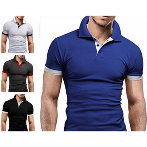 2020 Summer new short Sleeve Polo Shirt men Turn-over Collar fashion casual Slim Breathable Solid Color Business men polo shirt
