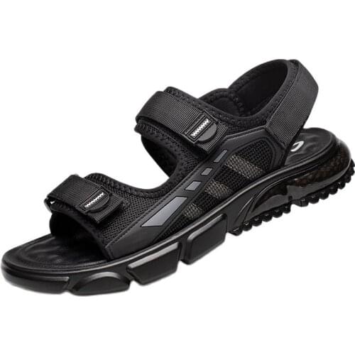 Mens Sandals 2021 Driving Sandals New Tide Outside A Man Wear Casual Sport Antiskid Soft Bottom Amphibious Beach Slippers