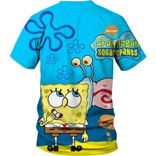 Stylish Men & Women Fun Sponge Family T-Shirts 3D Printed Trendy Sports T-Shirts Tops Men & Women Plus T-Shirts Fir