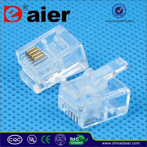 Daier Telephone Plug RJ11 Jack 4P4C Plug