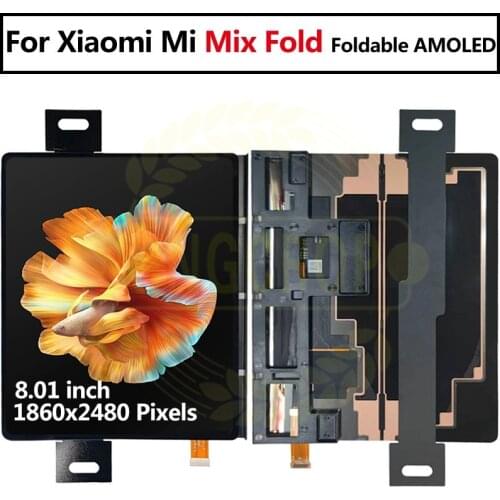 AMOLED For Xiaomi Mi Mix Fold LCD Display Touch Panel Screen Digitizer For Xiaomi Mi Mix Fold LCD Mix Fold Secondary Screen