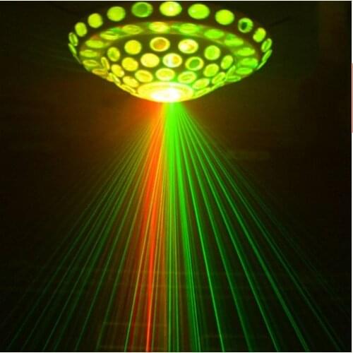 1 unit 5pcs 20w RGBW LED and 1 red + 1 green color laser mushroom led effect stage light for the club part stage KTV dance bar