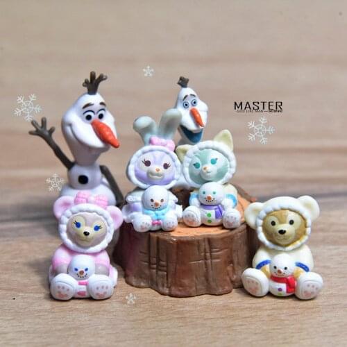 1Lot/4PCS 2.5cmHigh quality small size winter Snowman Tamiflu ballet rabbit Mini cartoon doll DIY